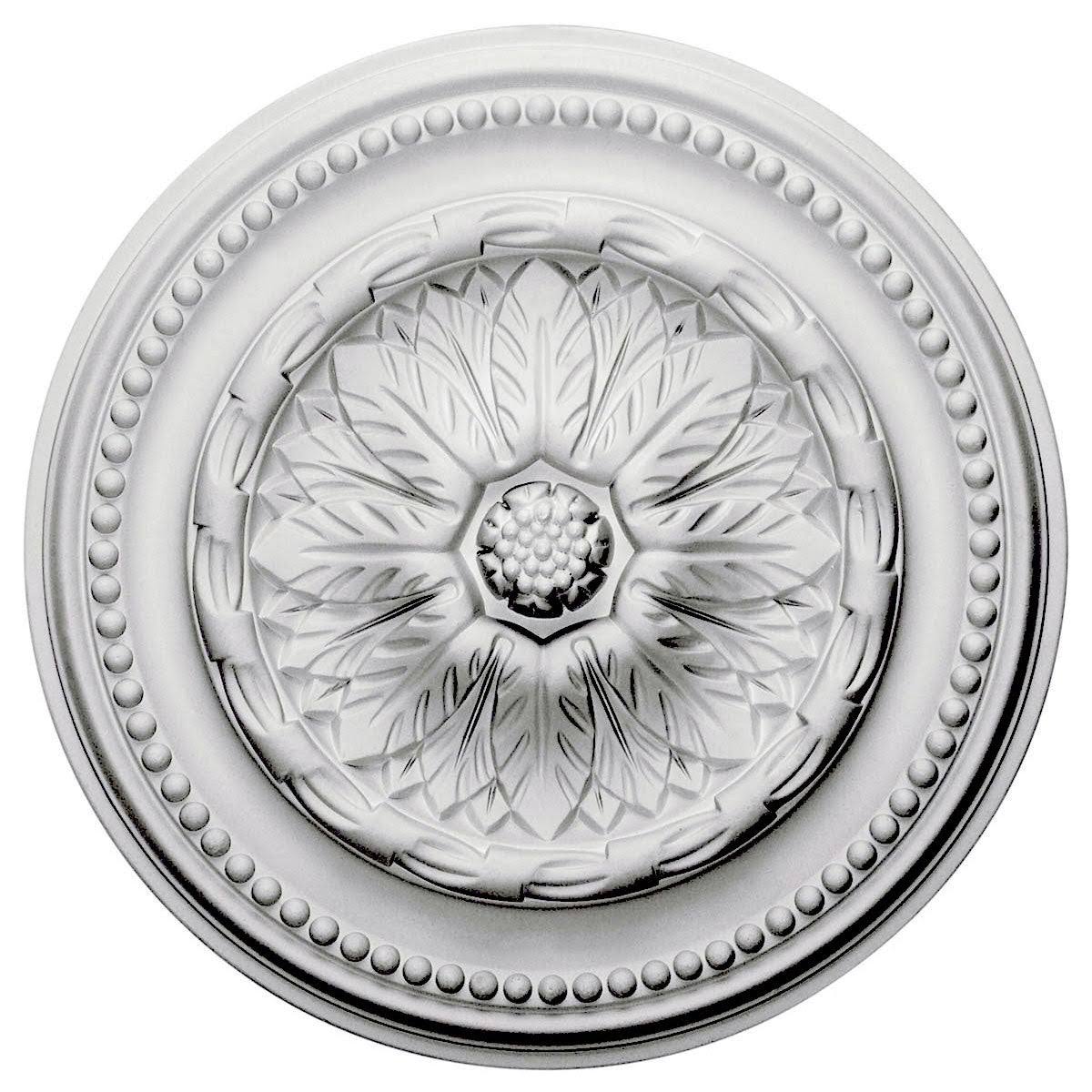 15 3/4 inch x 1 7/8 inch Hand-Painted Polished Copper Ceiling Medallion V62446
