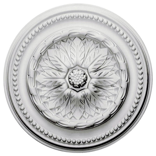 15 3/4 inch x 1 7/8 inch Hand-Painted Polished Copper Ceiling Medallion V62446