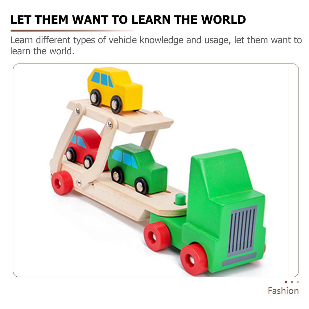 Wooden Kids Car Pickup Truck Figurine L758