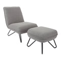 Grey Chair and Ottoman J911