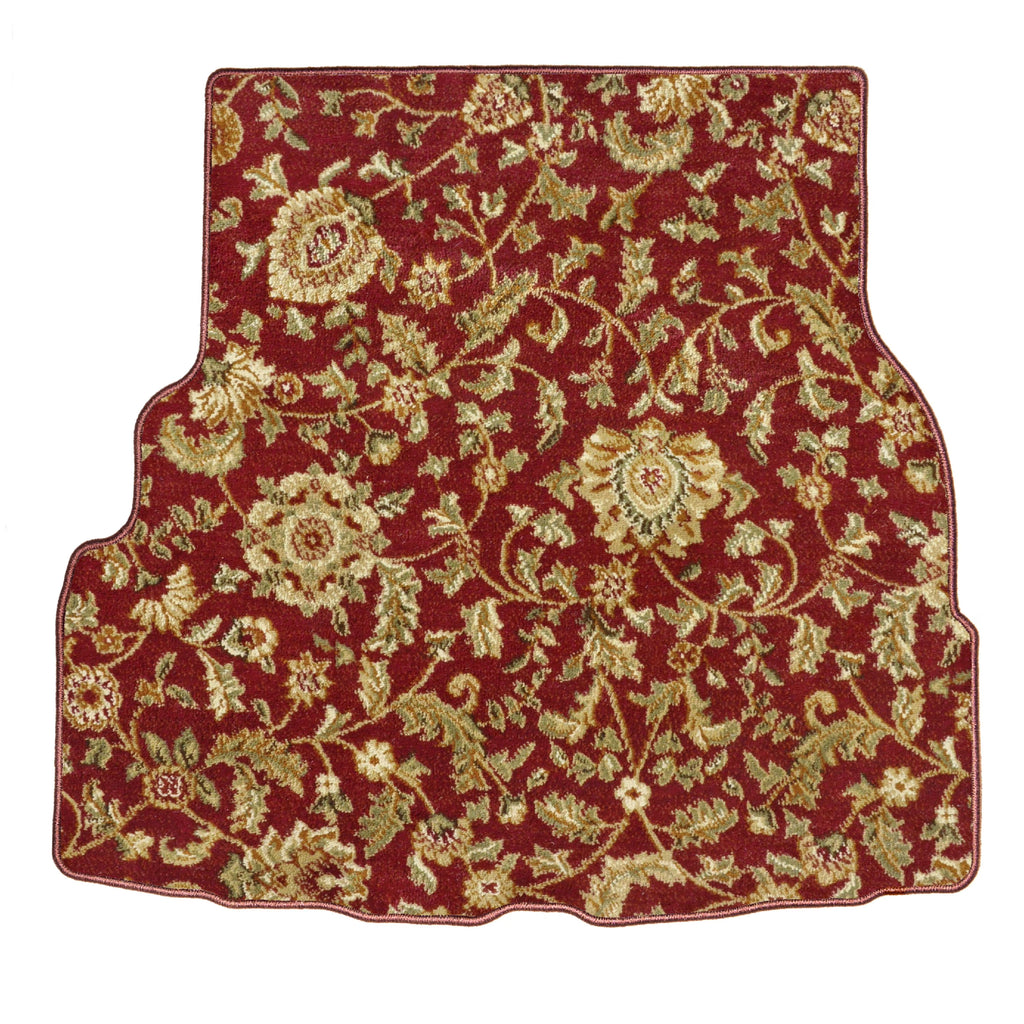 Red Oriental Car Mats with Rear Seat Down U2491