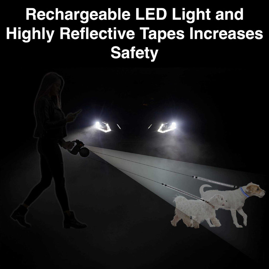 Retractable Leash with Light 360 Coupler I614