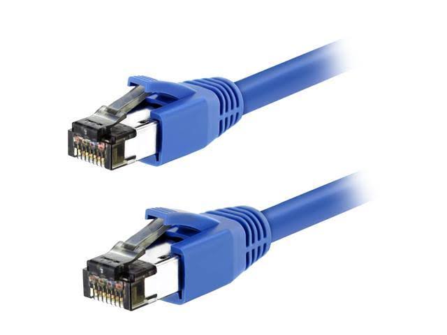 Cat 8 Ethernet Cable 50 ft. Blue Shielded Patch Cord I4162