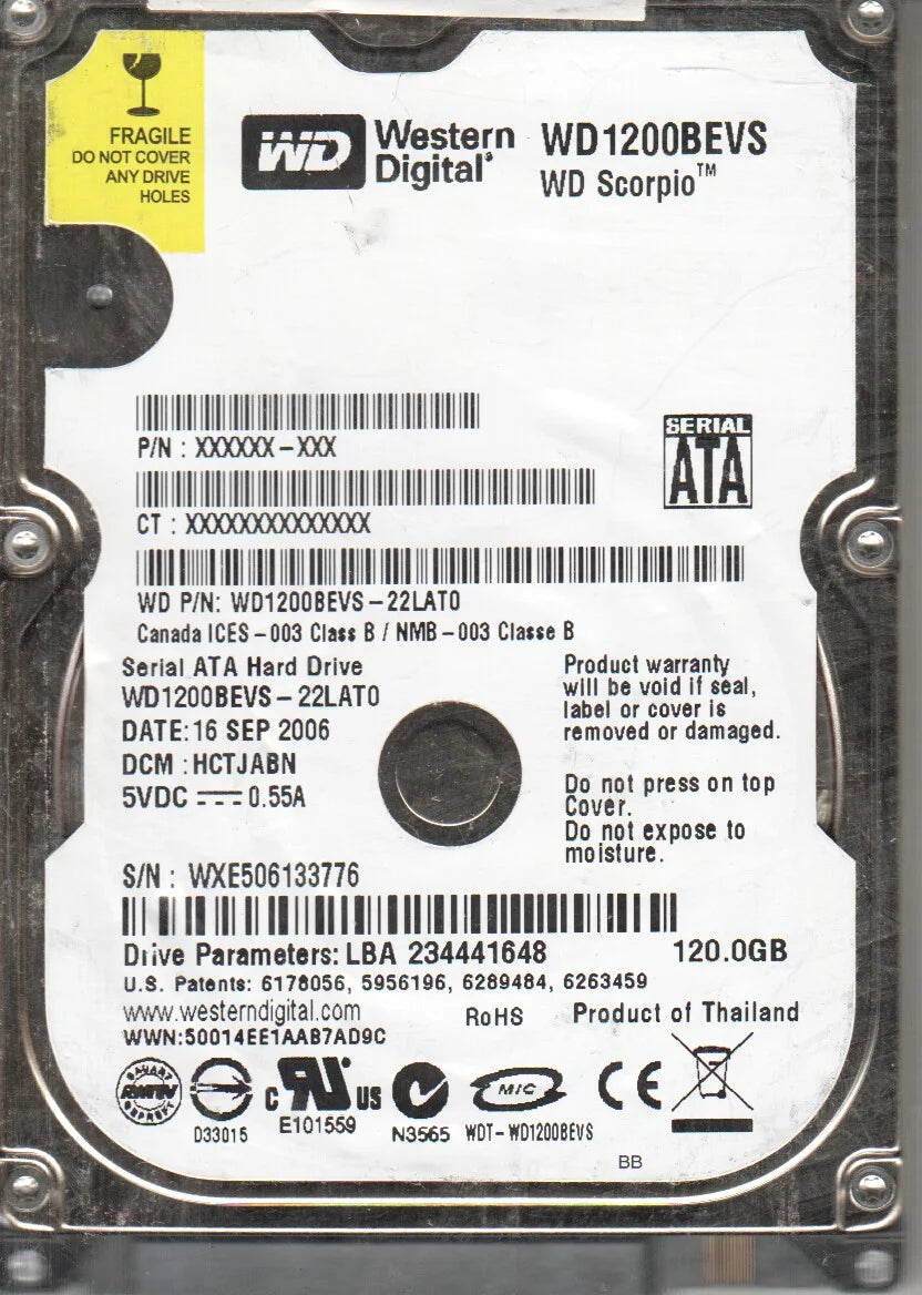 80GB SATA 2.5 Hard Drive S723