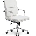 Mid Century Modern White Cushioned Office Chair Q428563