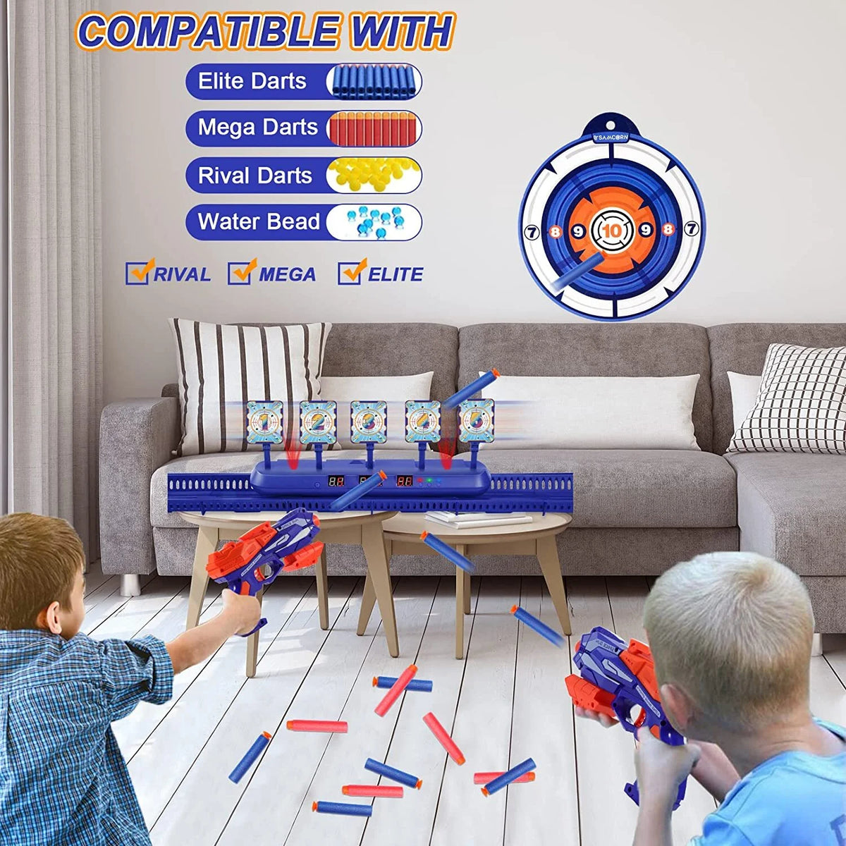 Electronic Scoring Moving Target Toy for Nerf Gun Practice X338