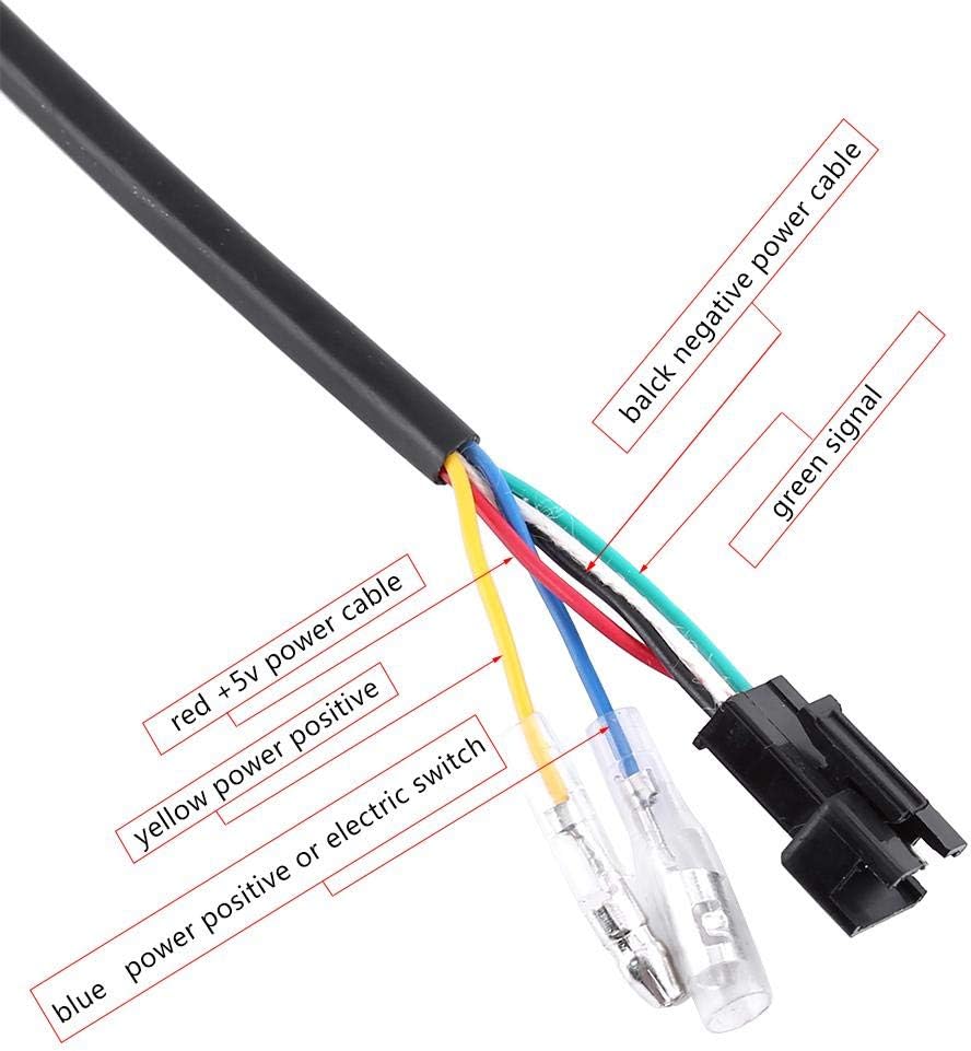 12V-99V Electric Bike Half Twist Throttle Grip with Cable Set A3182