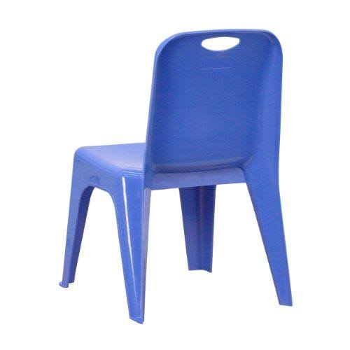 Blue Plastic Stackable School Chair with Carrying Handle M366187