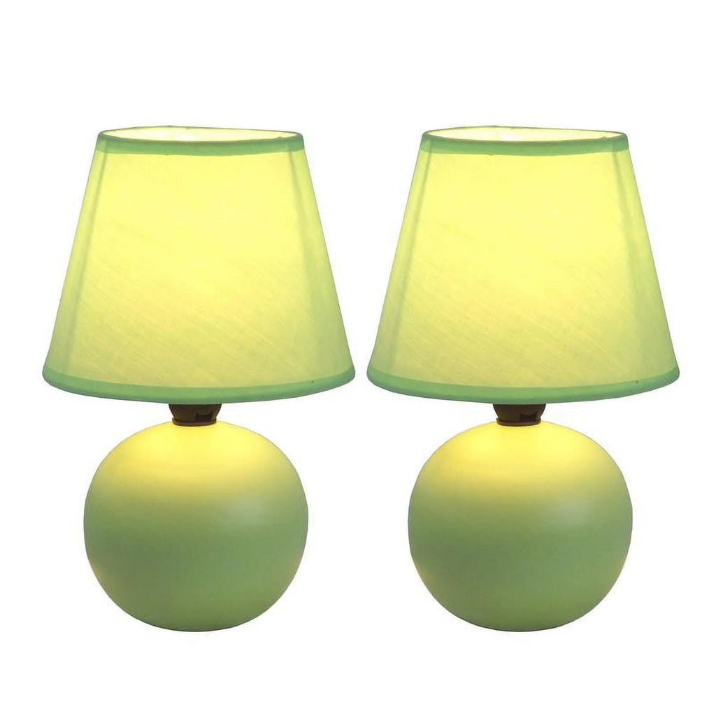 Mini Ceramic Globe Table Lamp 2 Pack P316210