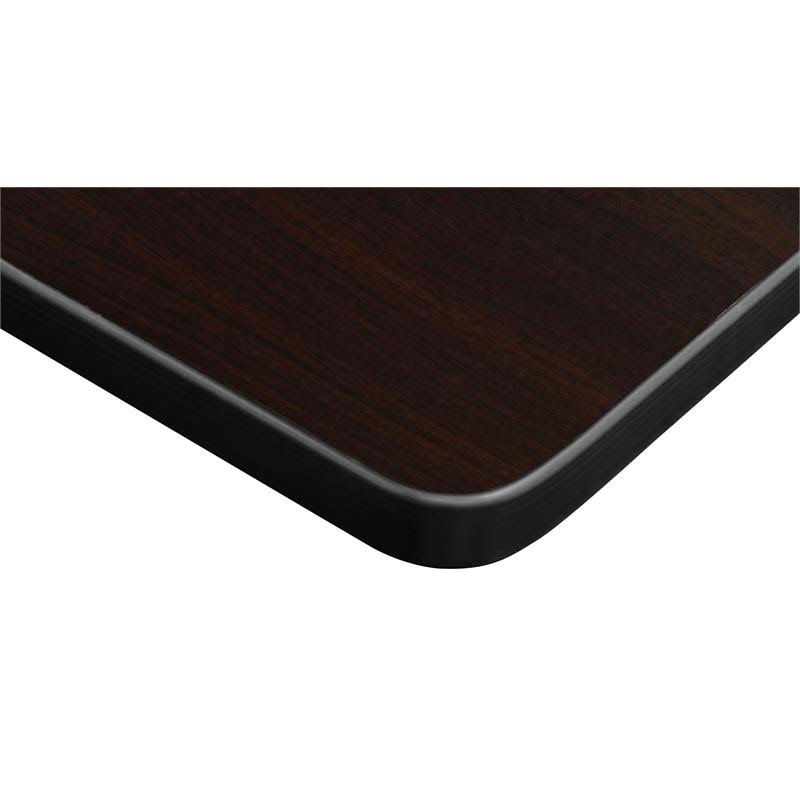 30 in. Via Square X-Base Table Mocha Walnut Grey E45374