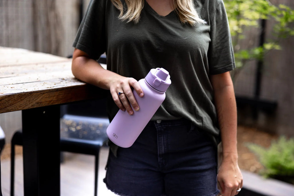 32 fl oz Stainless Steel Water Bottle with Straw Lid X625044