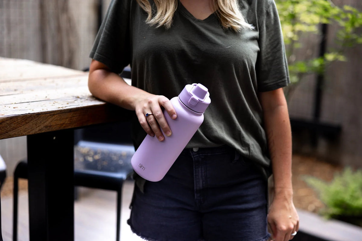 32 fl oz Stainless Steel Water Bottle with Straw Lid X625044