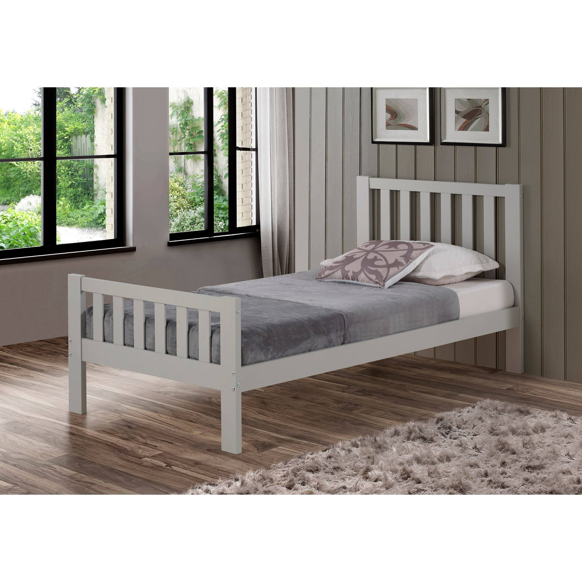 Dove Gray Twin Bed N1530