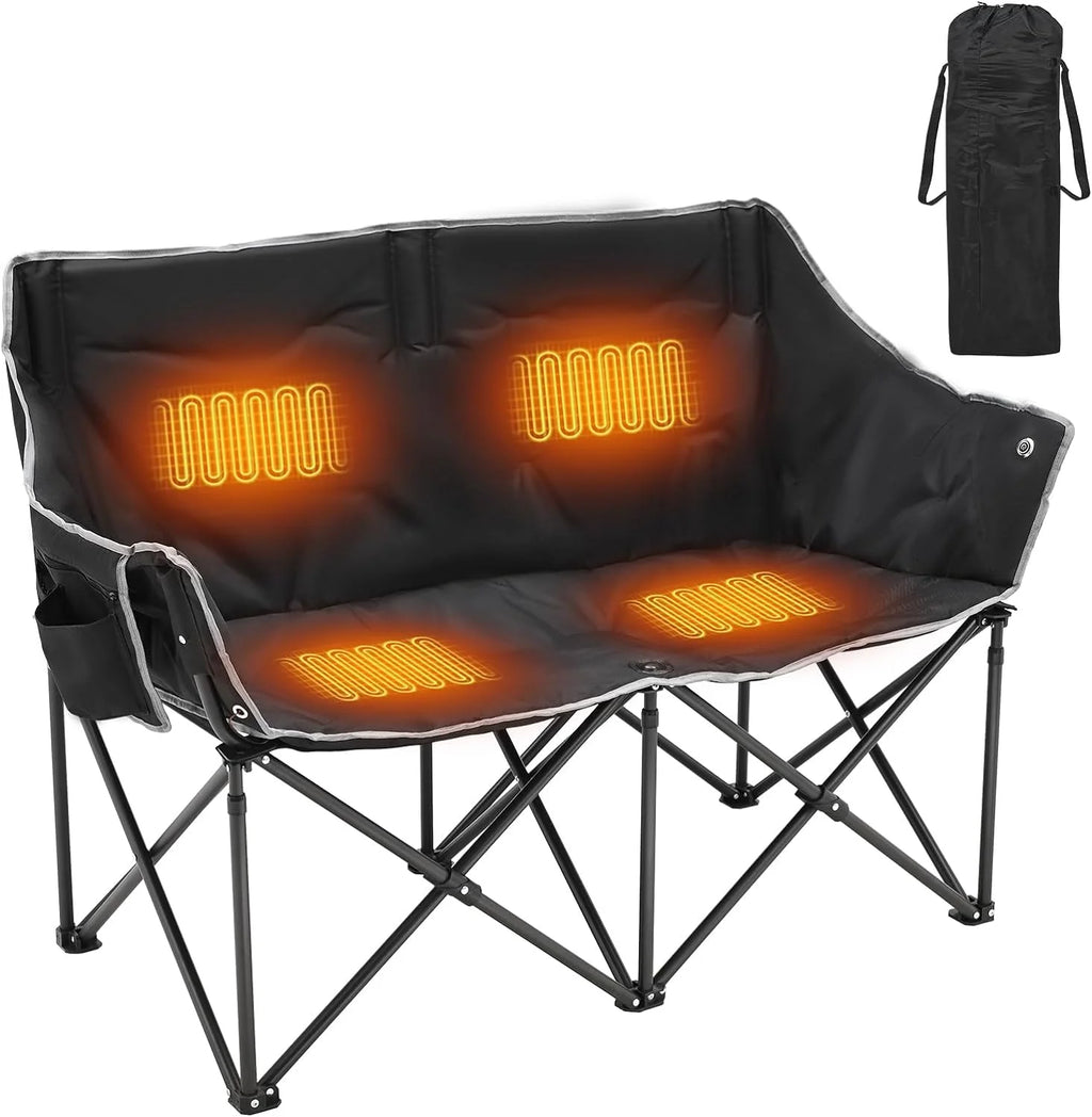 Oversized Heated Two Person Folding Camping Chair Z5724