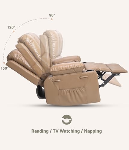 Oversized Grey Recliner Chair with Heat and Massage M52193