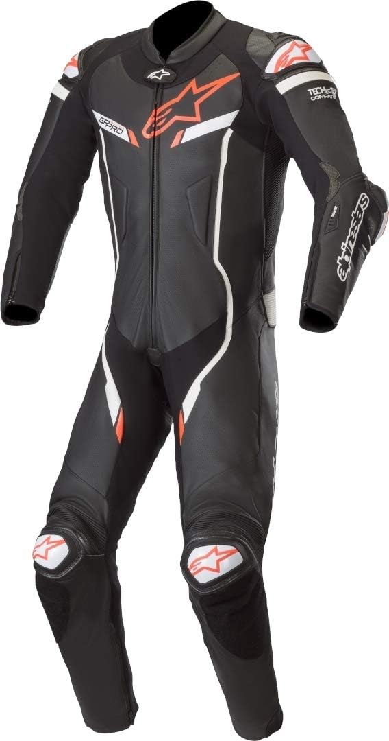 Black/Camo/Red Leather Motorcycle Riding Suit E61294