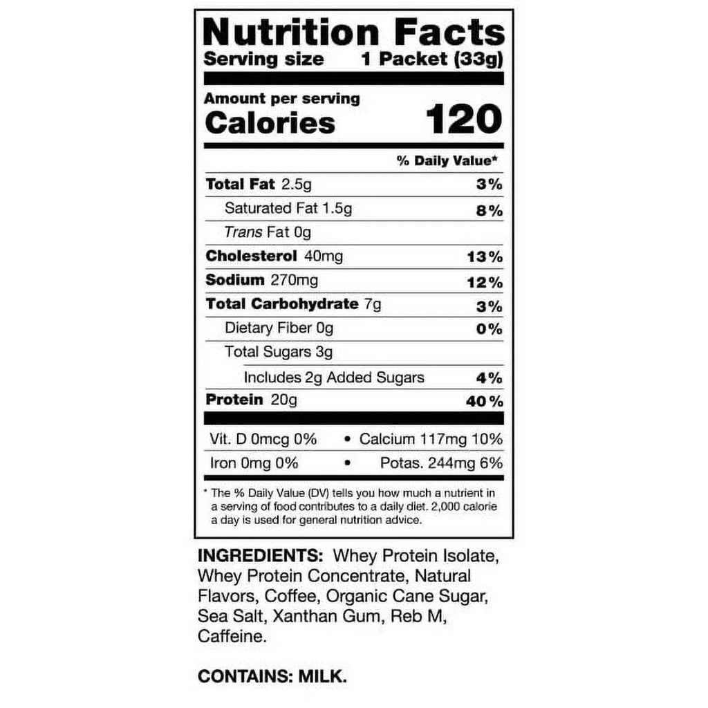 High Protein Iced Coffee Single Packets Caramel Macchiato 6-Pack X44579