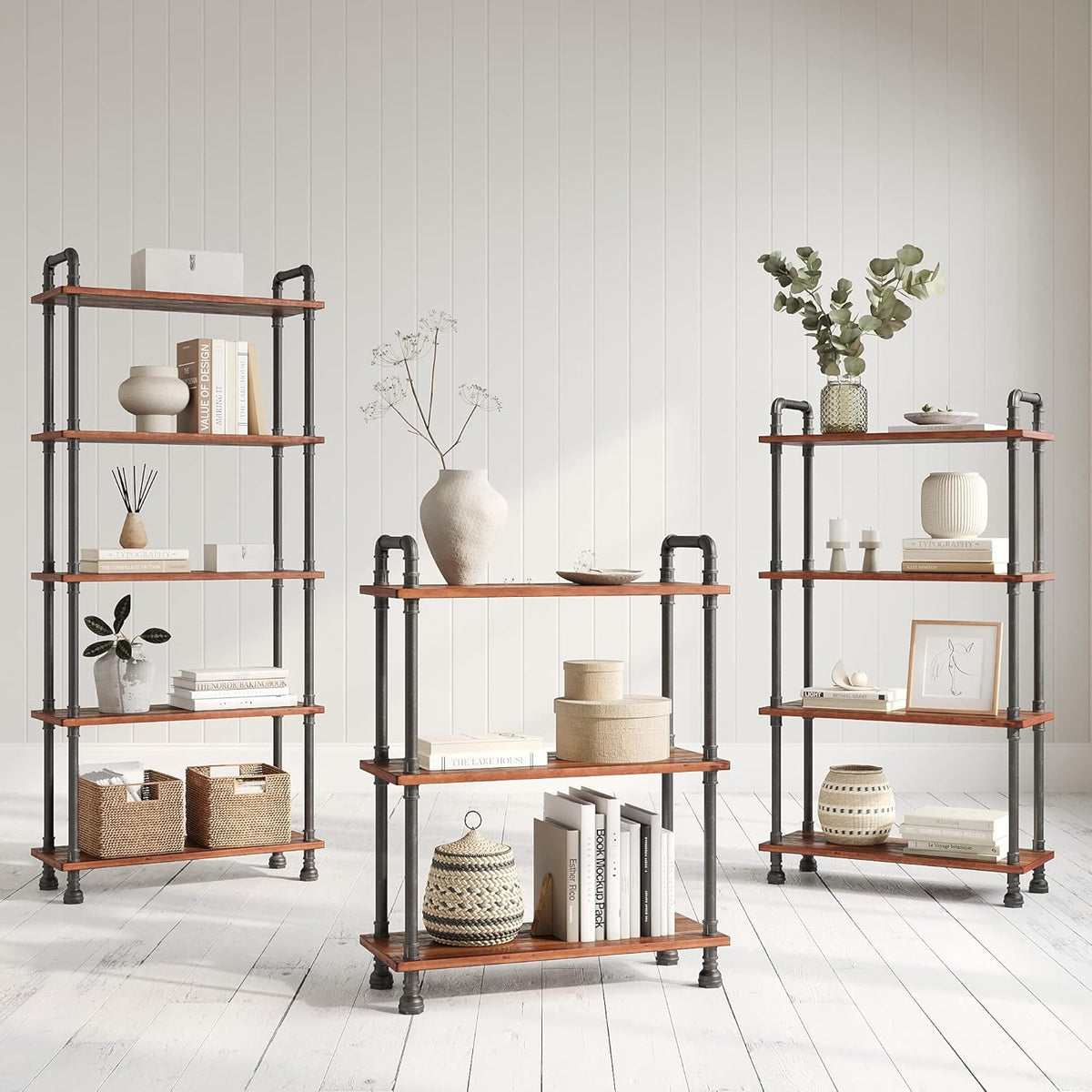 5-Tier Solid Pine Wood Bookshelf E4961