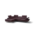 Italian Leather Left Hand Facing Sectional U452