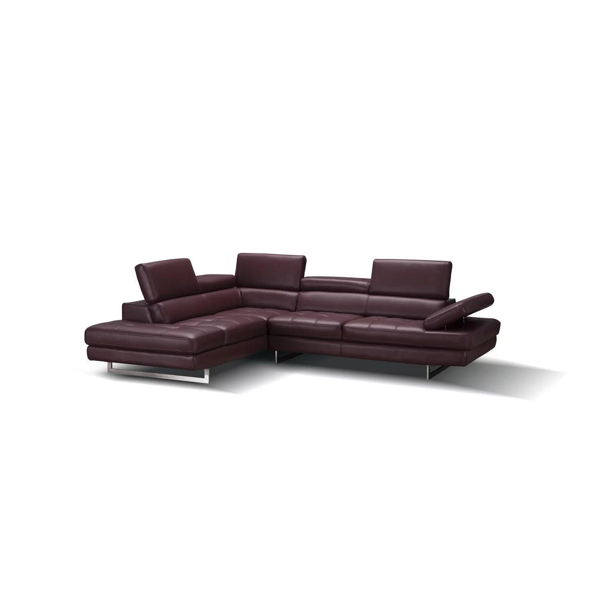 Italian Leather Left Hand Facing Sectional U452