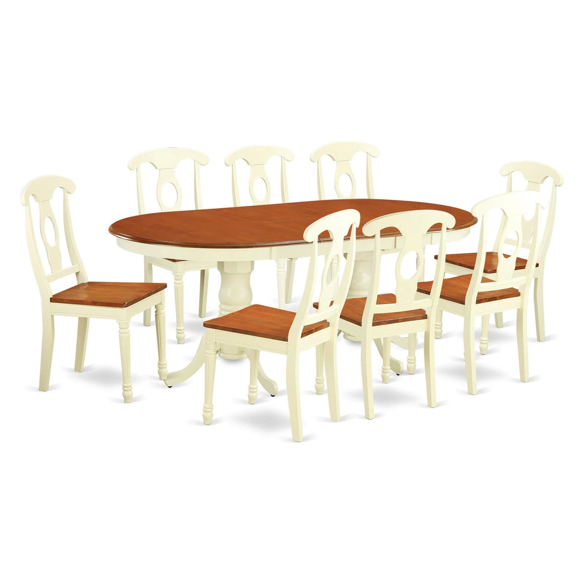 Black Cherry 9 Piece Oval Wood Dining Room Set Q1476
