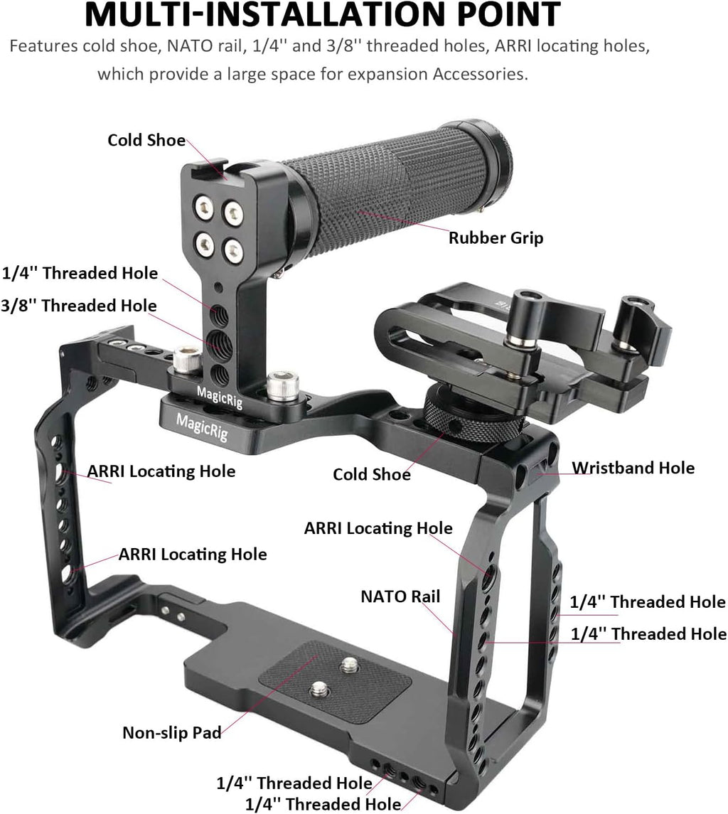 Full Cage Kit with Rubber Top Handle & T5 SSD Mount R118