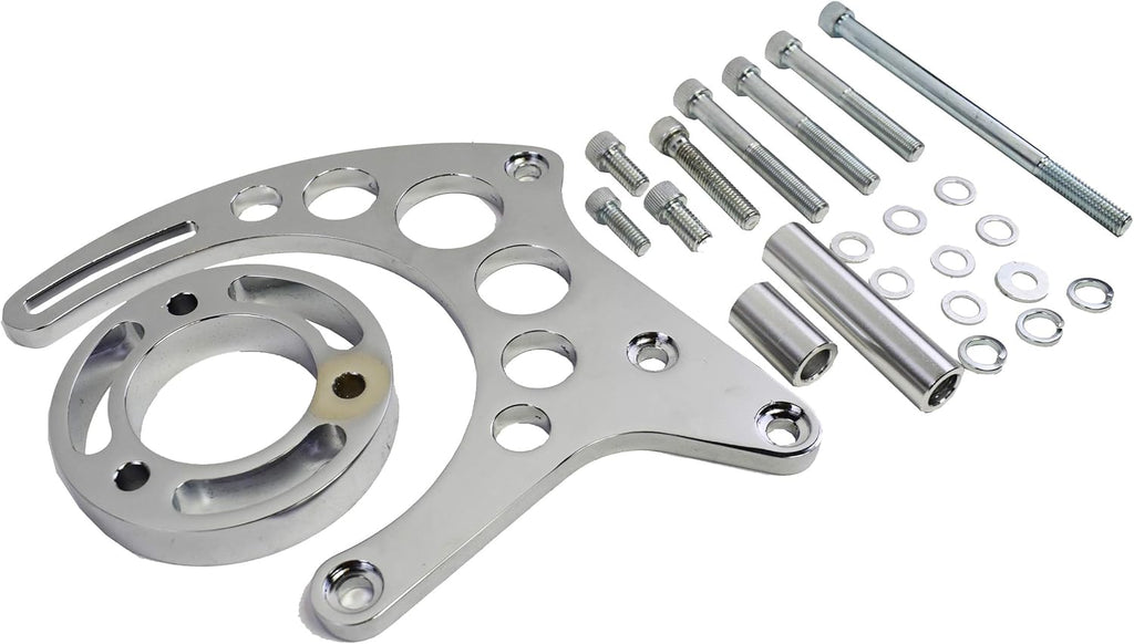 Chrome Water Pump Alternator Bracket Pack of 2 V299111
