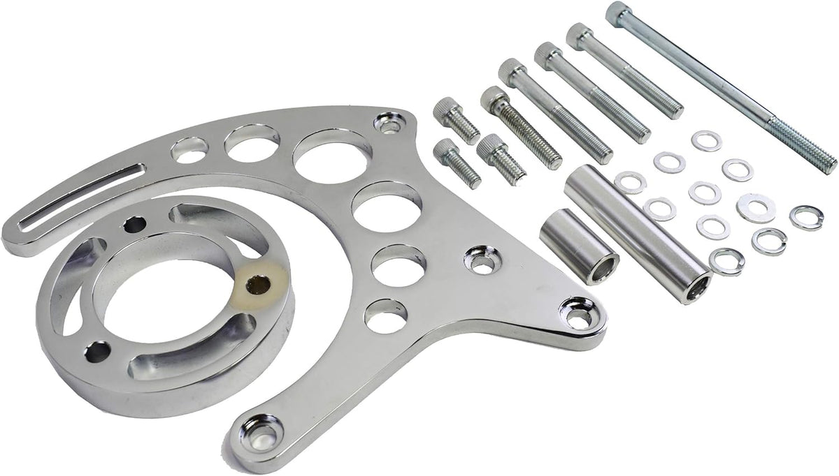 Chrome Water Pump Alternator Bracket Pack of 2 V299111