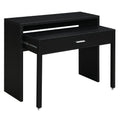 Black Console Desk with Drawer and Riser Y6887