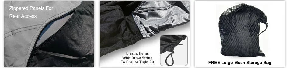 Gray / Black Jet Ski Cover with Trailer Straps and Storage Bag K986