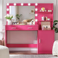 Vanity Desk with Mirror and LED Light Strip G103
