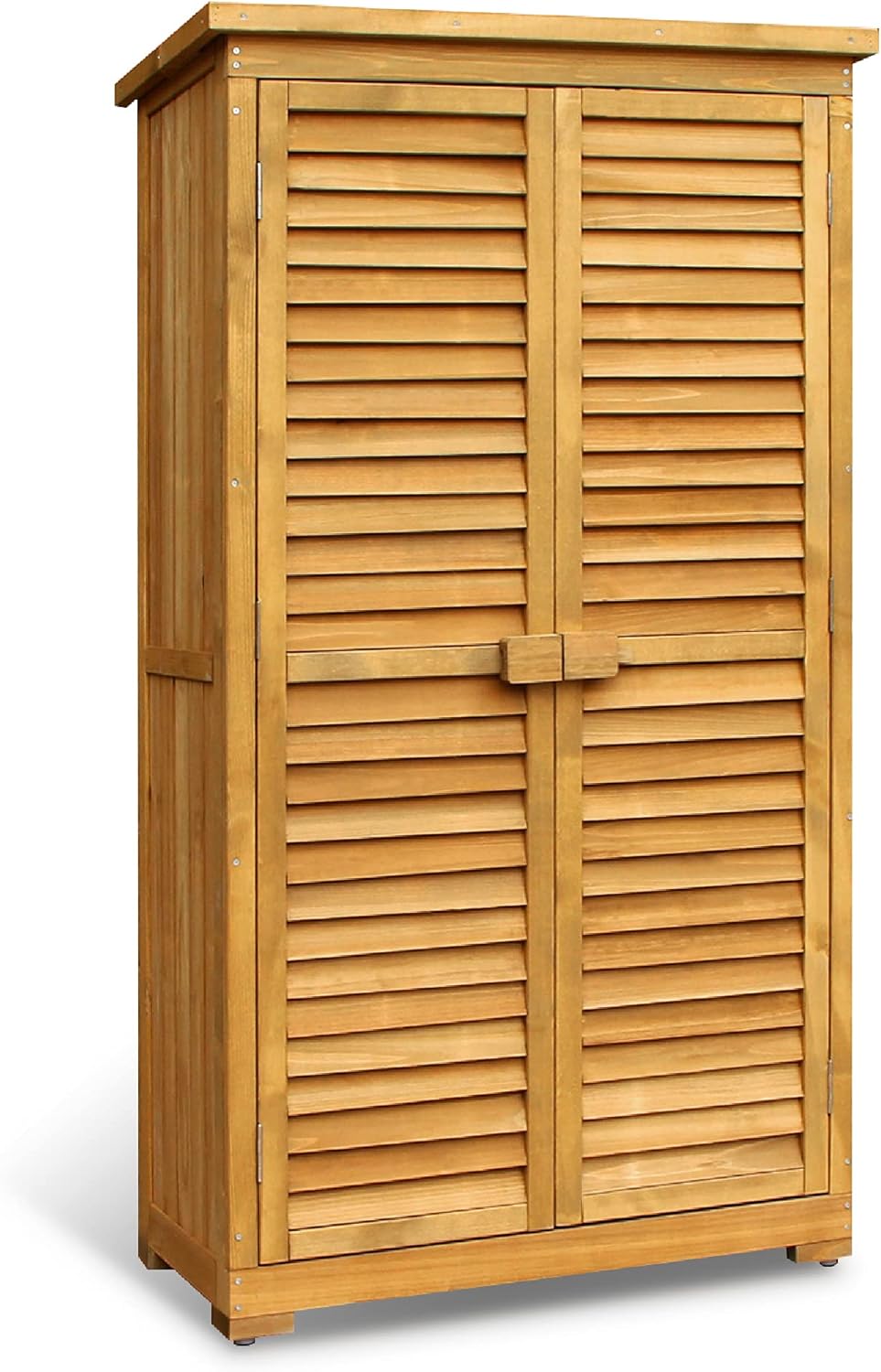 Yellow Outdoor 63 Inches Wood Storage Cabinet M220942
