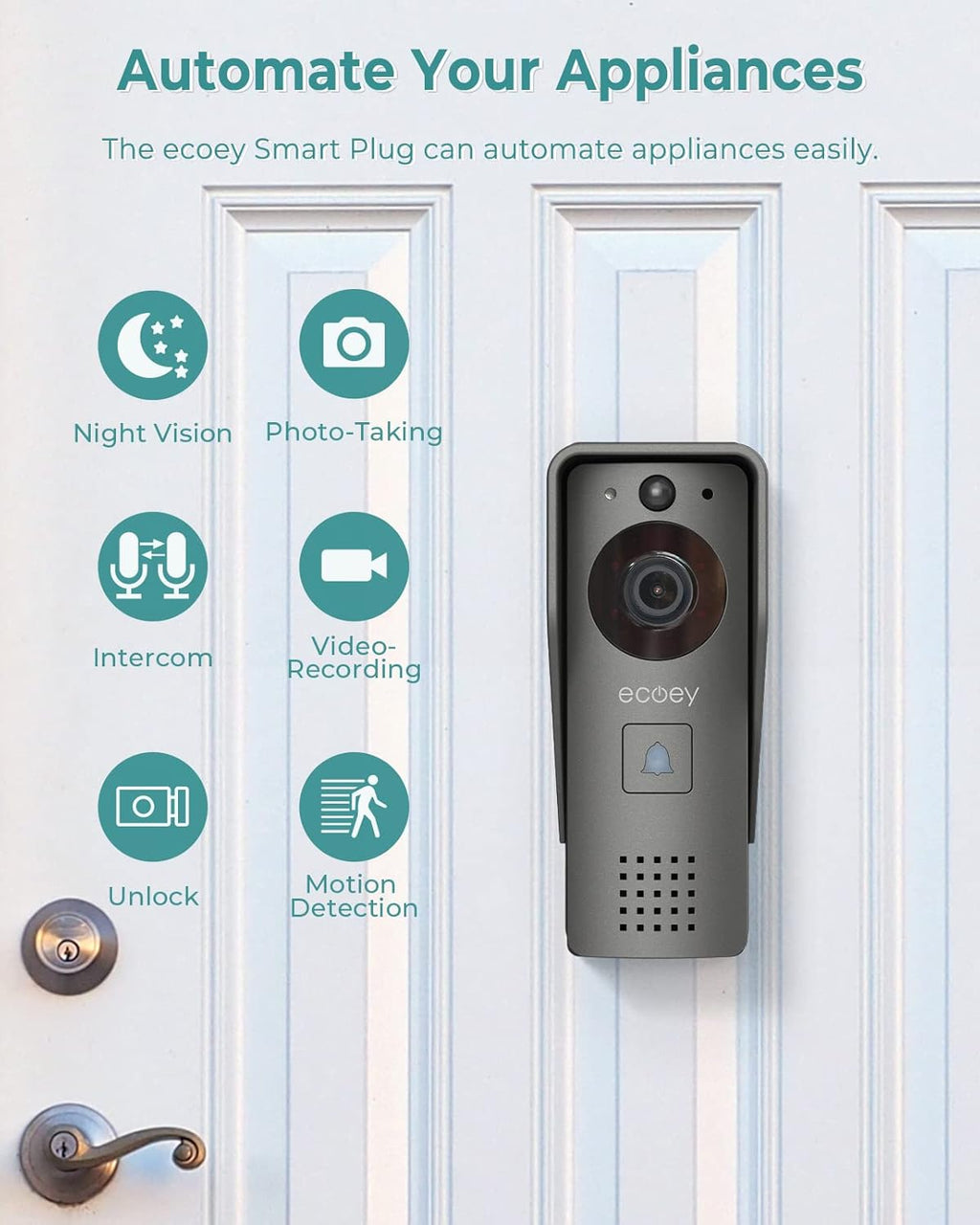 Video Doorbell Camera with Two-Way Audio and 1080P HD B217105