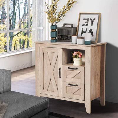 2 Drawer 1 Door Accent Cabinet Sand G630064