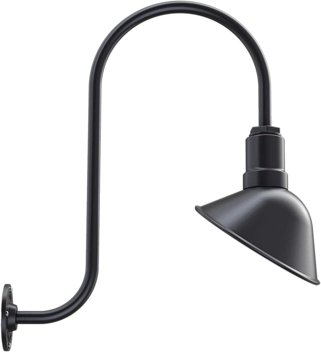 Red 9 inch Dome 11 inch Gooseneck Store Sign Light V45284