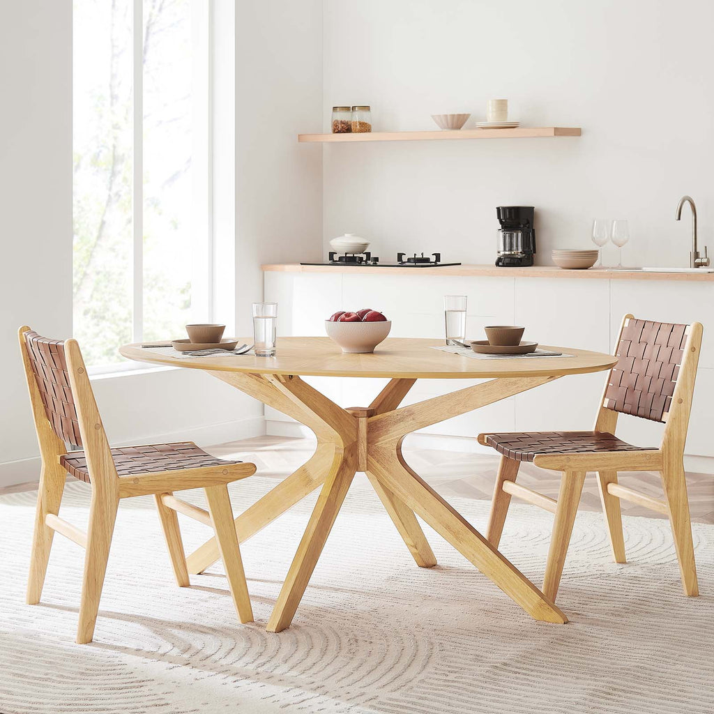 Oak Oval Wood Dining Table I44384