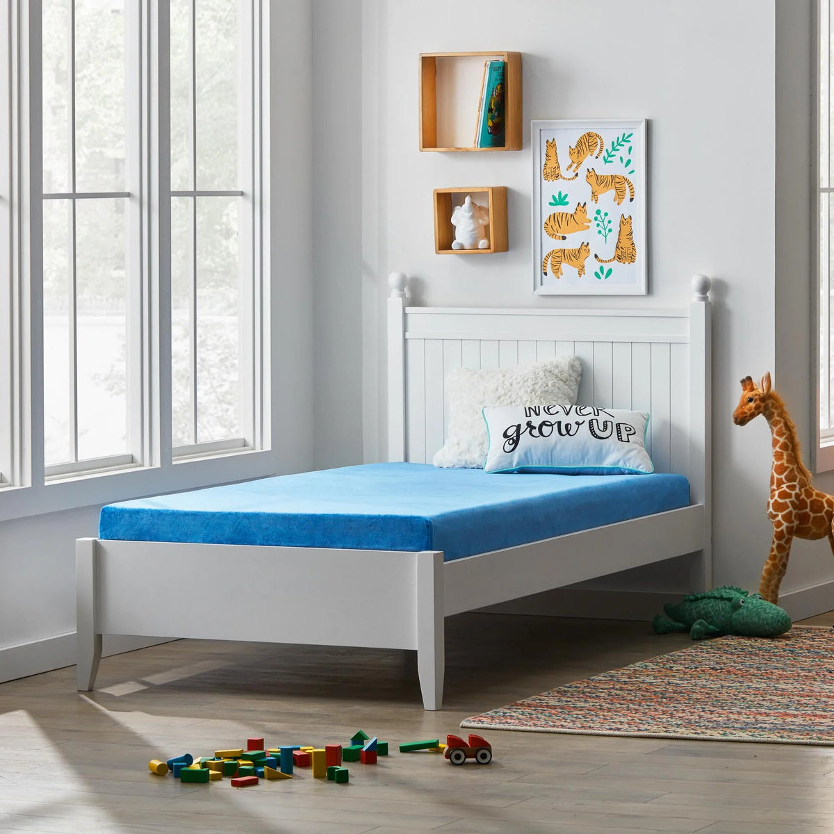 Blue Twin Gel Memory Foam Kids Mattress U4214