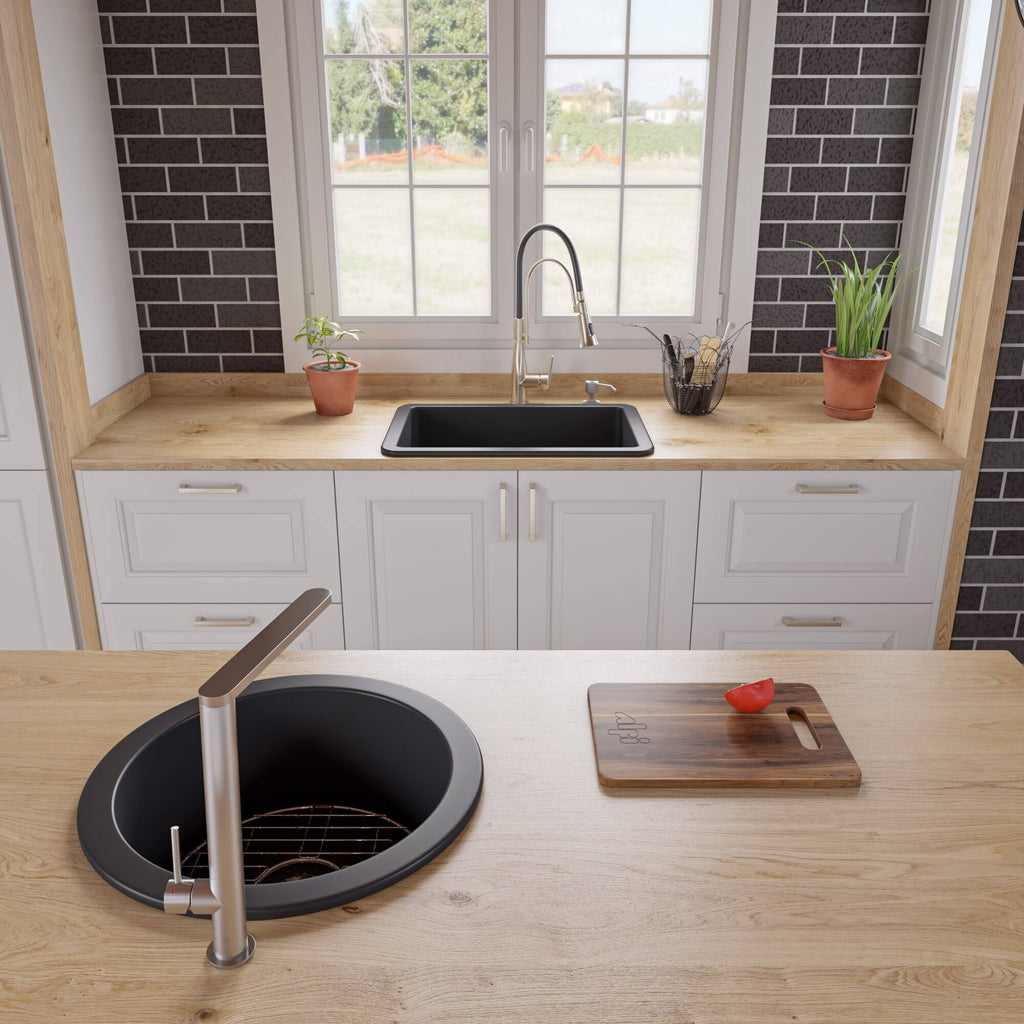 Black Matte Fireclay Kitchen Sink K819164