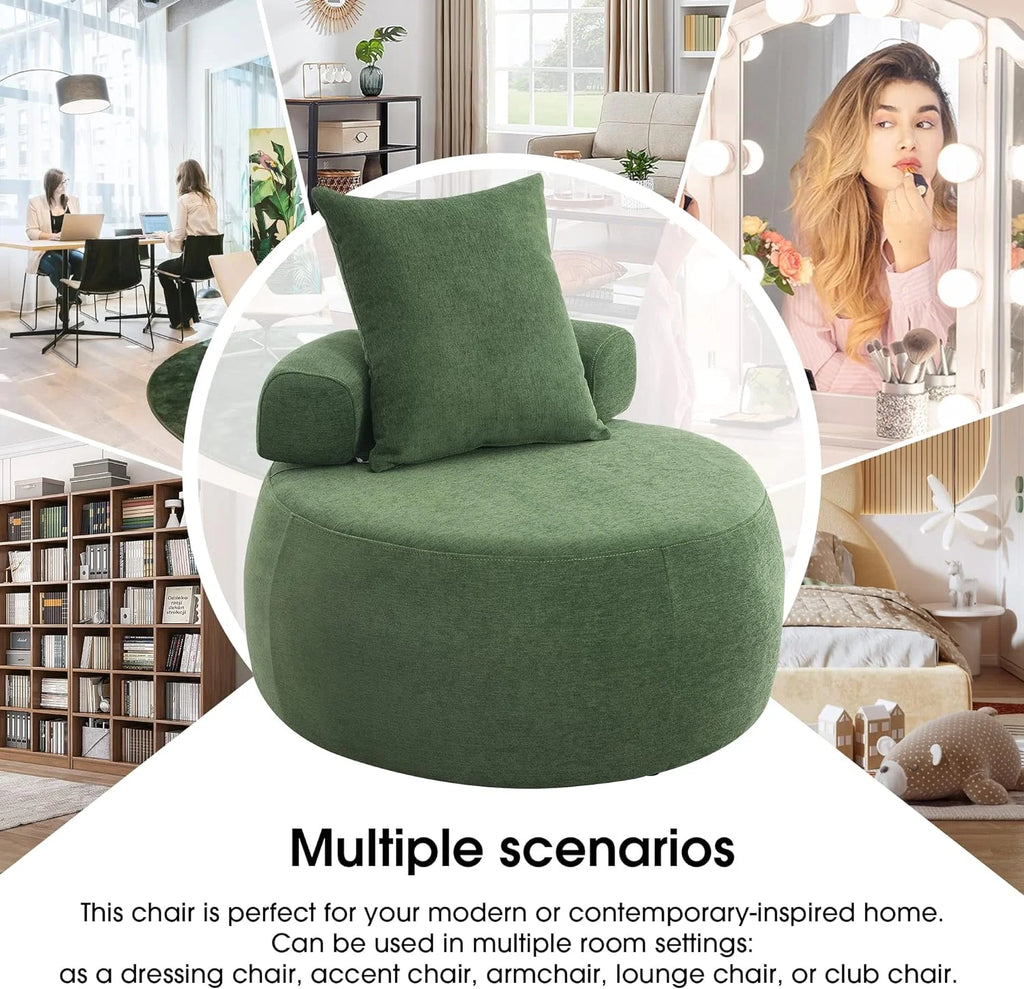 Barrel Armchair with Pillow N98007