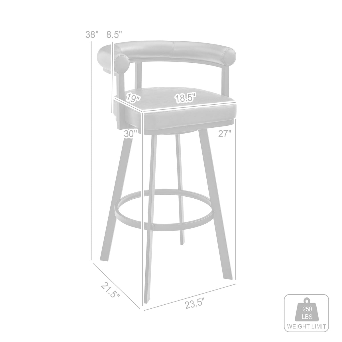 Black/Chrome Swivel Bar Stool C70722