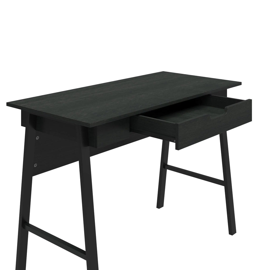 Black Oak Computer Desk with Drawer U695
