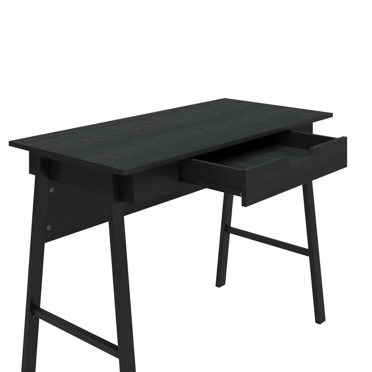 Black Oak Computer Desk with Drawer U695