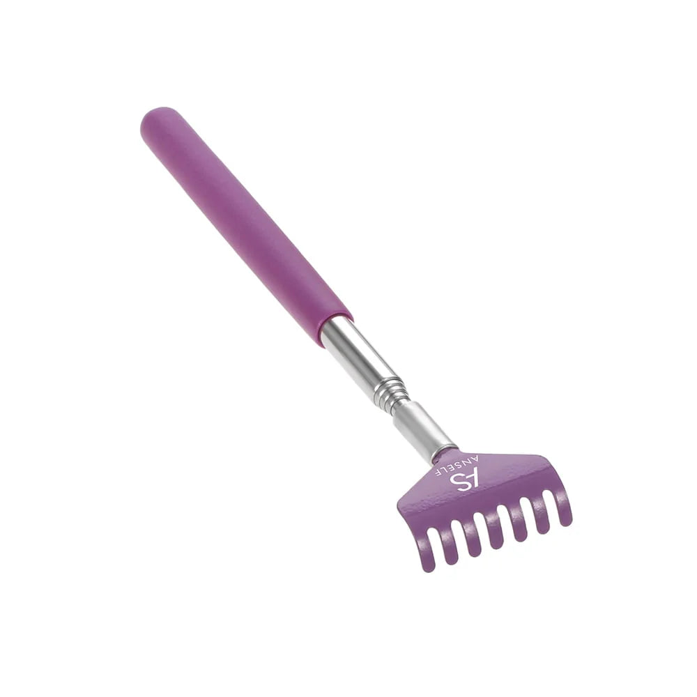 Telescopic Back Scratcher Massager Metal Extendable 5 Section Blue U3122