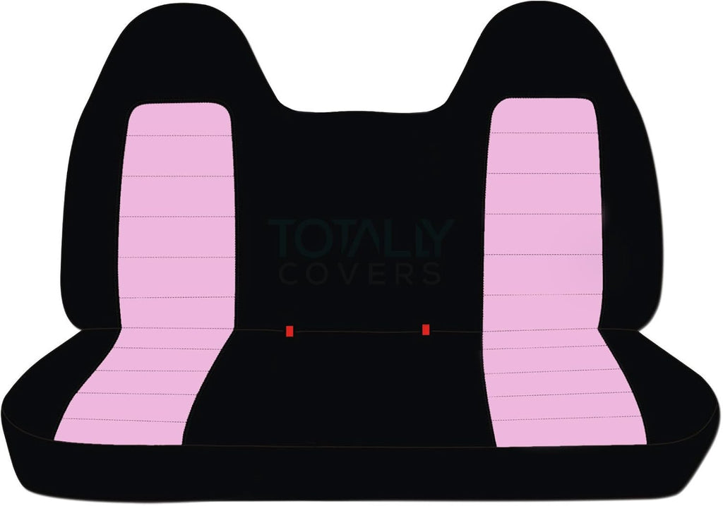 Black & Gray Two-Tone Truck Seat Covers for Front Solid Bench L850109