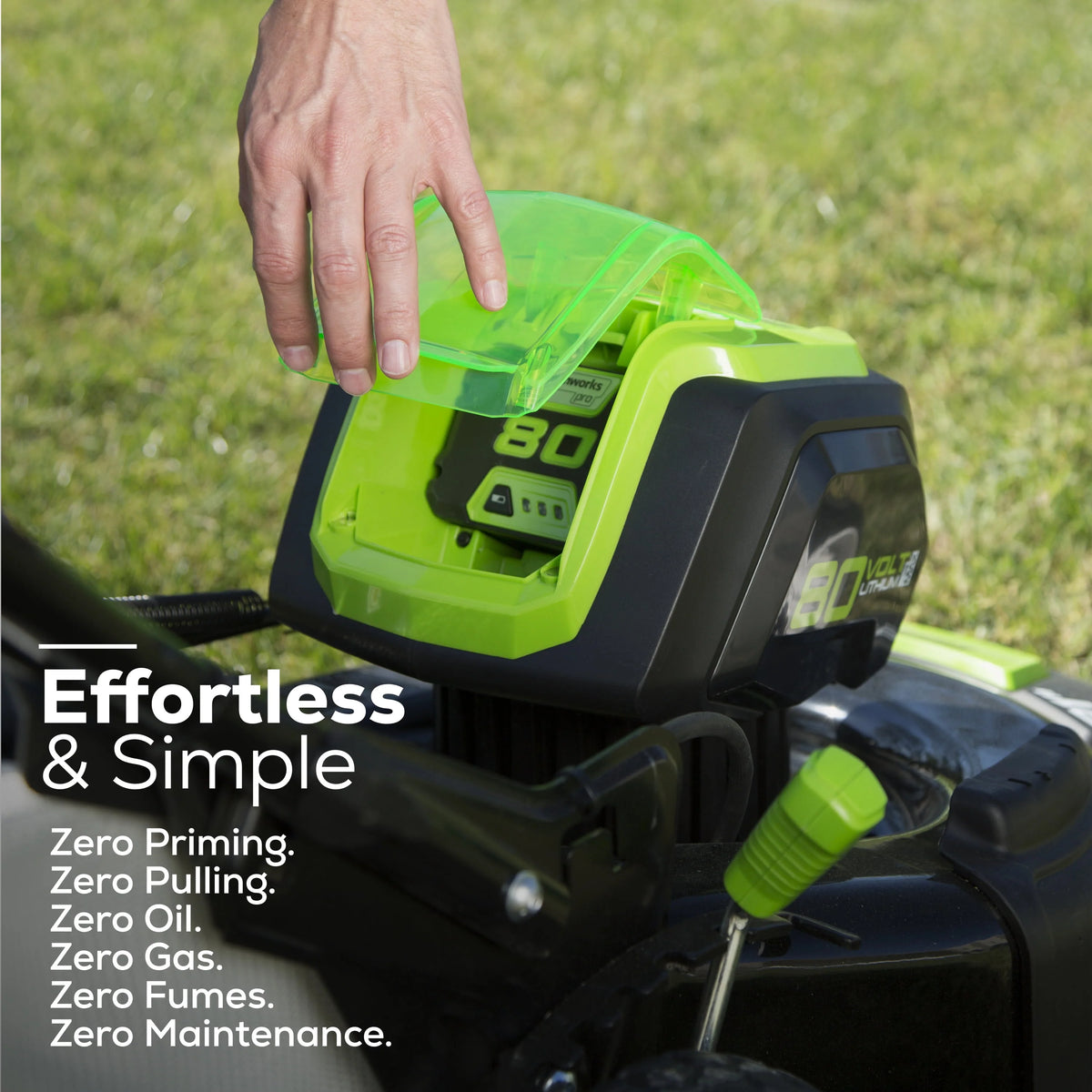 80V 21 Self Propelled Mower 5Ah Battery & Charger J42644
