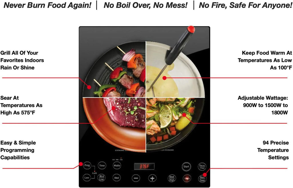 1800w Induction Cooktop Portable Commercial-Grade N791