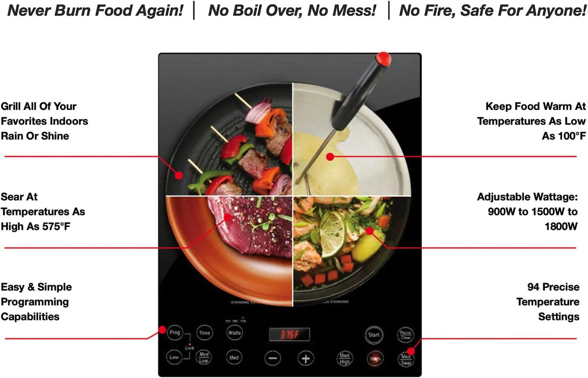1800w Induction Cooktop Portable Commercial-Grade N791