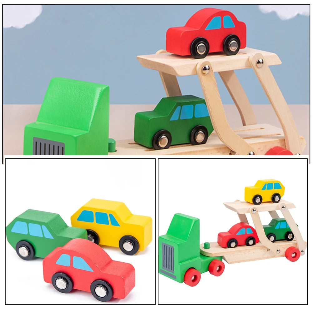Wooden Kids Car Pickup Truck Figurine L758