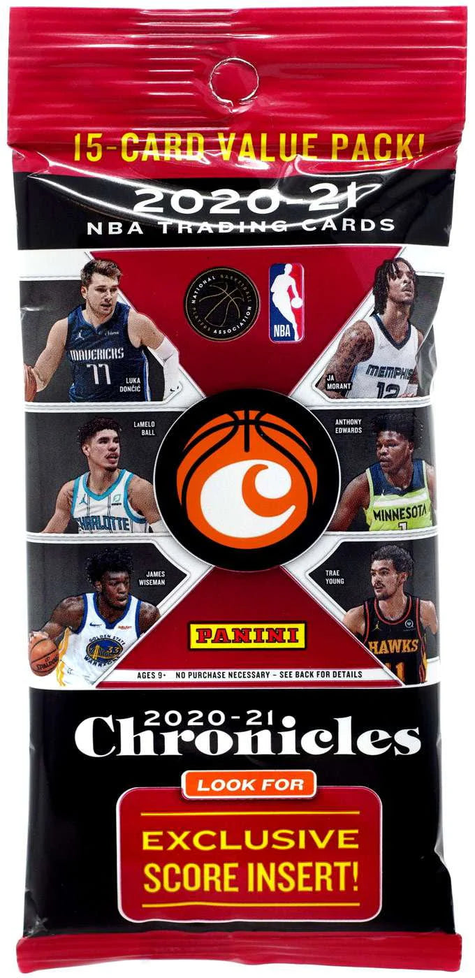 2020-21 Basketball Trading Card Value Pack Box (12 Packs) L159