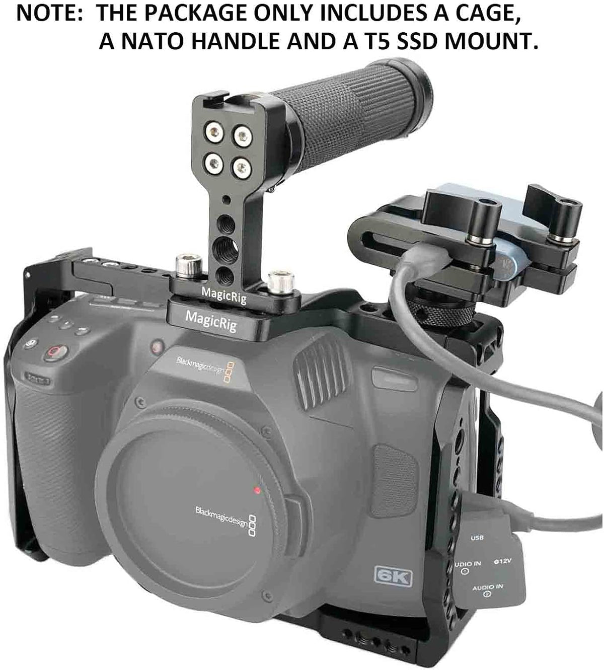 Full Cage Kit with Rubber Top Handle & T5 SSD Mount R118